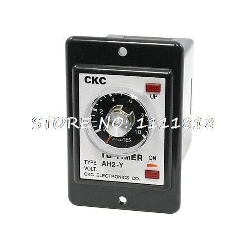 AC220V 3A Round Rotary Knob 0-10 Minutes 8 Pin Timer Delay Relay