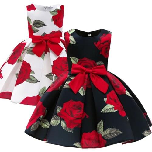 Floral Summer Girls Dress Vestidos De Verano Robe Soirée Cute Fille Ropa Long Children Flower Party Evening Princess Prom
