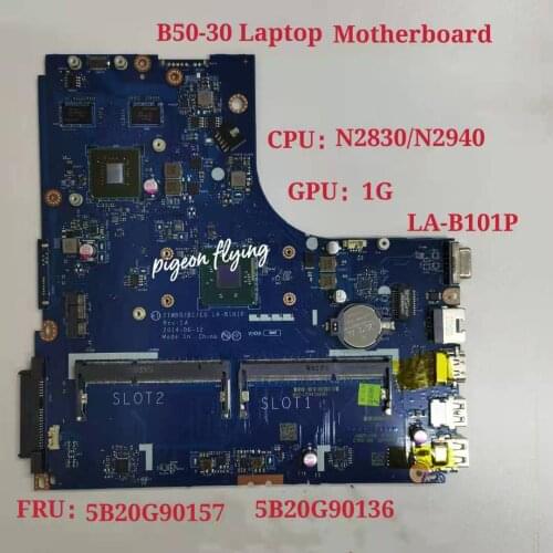 For Lenovo Thinkpad B50-30 Laptop Motherboard CPU:N3540 GPU 1G FP1000 UAM LA-B101P FRU: 5B20G90136 5B20G90157 Test Ok