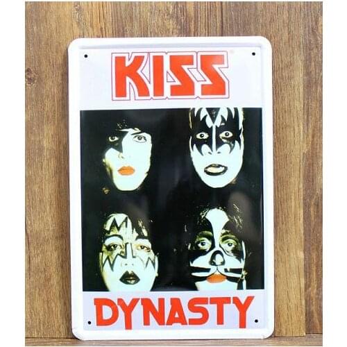 50pcs/lot Metal Sign shabby chic Christmas decoration KISS DYNASTY iron poster art wall decor painting classic wall painting C-1