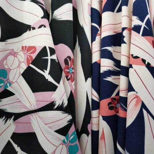 Party Dress Bullet Chiffon Flower Printed Cosplay Stretchy DIY Clothing Material