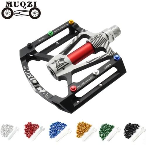 MUQZI 50PCS MTB Road Bike Pedal Screws m4 Ultra Light Skid-Proof Bolts Aluminum Alloy Anti-Slip Nail Bicycle Parts