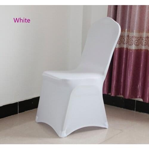 High Quality 50 PCS White Spandex/Lyra Chair Cover Sashes For Wedding&Party&Hotel&Banquet&Home Decoration
