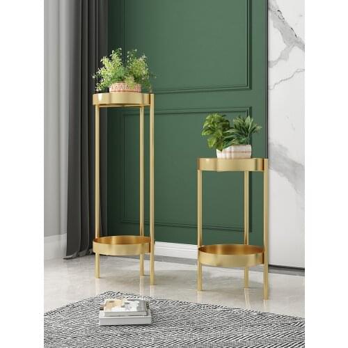 Internet Celebrity Iron Flower Rack Indoor Living Room Balcony Floor-Standing Light Luxury Green Radish Decoration Simple