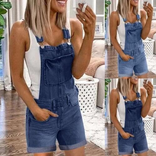 Vintage Jeans Woman 2021 Womens Fashion Denim Bib Pants Long Rompers Bib Pants Jumpsuits Pantalones De Mujer Женские Джинсы