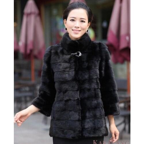 2017 Fashion Winter Women Three Quarter Faux Fox Mink Fur Coat Woman Luxury Regular Fur Coats Mujer Female Faux Fur Coat