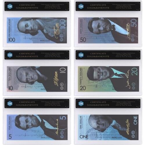 Us Gold Banknotes Notes Reserve Bill Currency Money Non Paper with Plastic Card Holder Federal Us Business Gift Holiday Gift