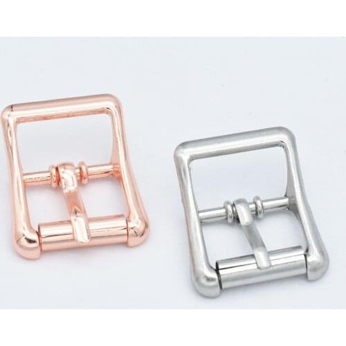 20mm Rose Gold Belt Buckle Slide Buckles Roll Buckle Belt Strap Fasteners Adjuster Purse Bag Strap Buckle Handbag 6PCS