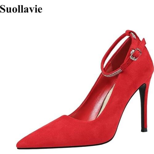 2020 Fashion High Heels Newest Women Pumps Summer Women Shoes Thin Heel Pumps Comfortable Shoes Woman Office ladies Red Shoes