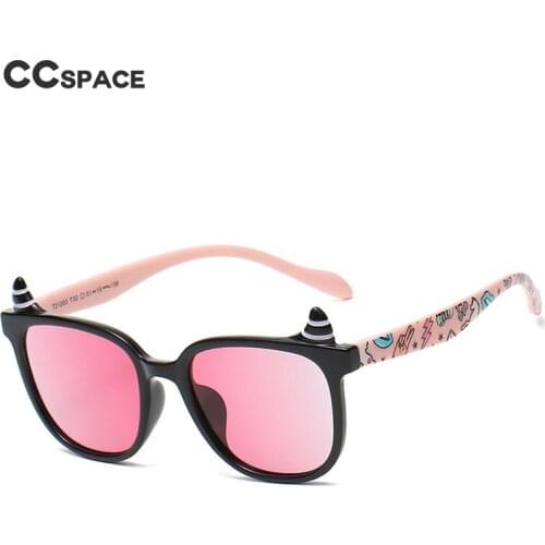 47434 Kids Polarized Sunglasses Outdoor Shades Student Protect Eyes Horn Shape Fashion UV400 Vintage Glasses