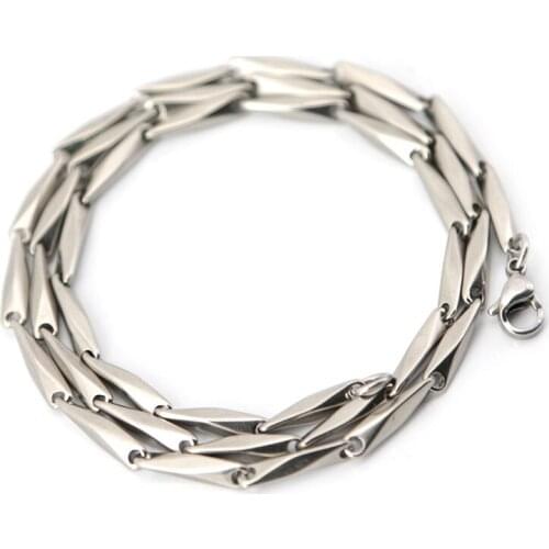 5pcs new arrive 3mm 22'' Silver 316 Stainless Steel long Rhombus boss Necklace Chain for men