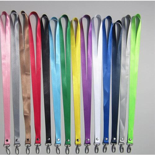 50 Pcs Pure color Lanyards for keys ID Card Gym Mobile Phone Straps USB badge holder DIY Hang Rope Lariat Lanyard