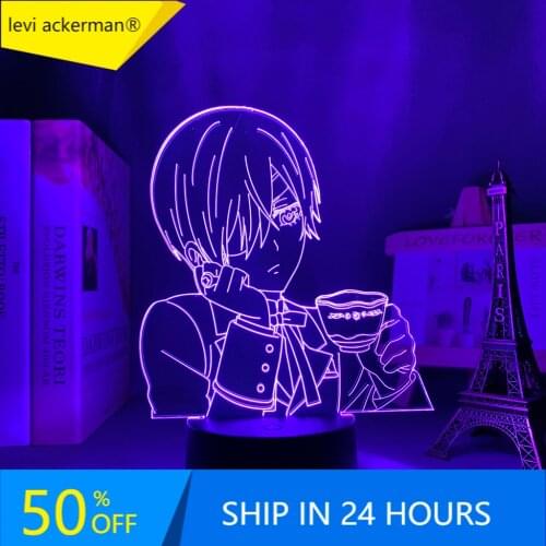 Acrylic 3d Lamp Anime Black Butler for Bedroom Decor Night Light Kids Birthday Gift Room Desk Led Light Manga Black Butler