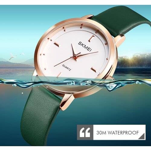 SKMEI Brand Watches Women Luxury Leather Woman Watch Montre Femme Ladies Fashion Quartz Wrist Watches Clock Reloj Mujer