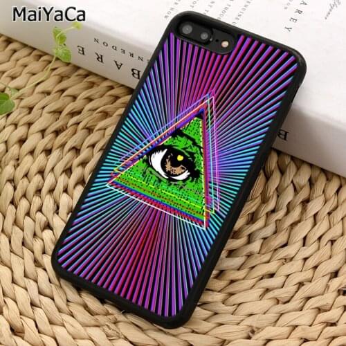 MaiYaCa All Seeing Eye Trippy Illumination Phone Case For iPhone X XR XS 11 12 Pro MAX 5 6 6S 7 8 Plus Samsung S6 S7 S8 S9 S10
