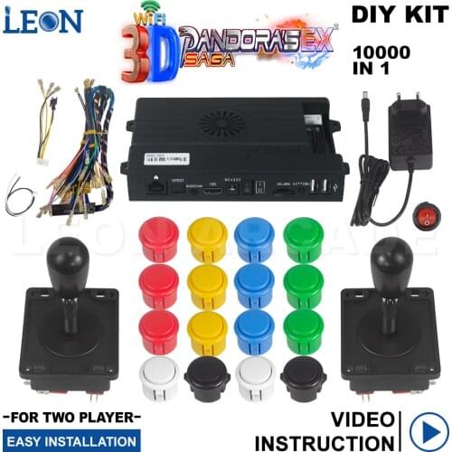 CRT Pandora Box Saga 3d 128G Sanwa Original Arcade Button Spanish Style Classic Arcade Joystick 3d Pandora X Arcade Game Console