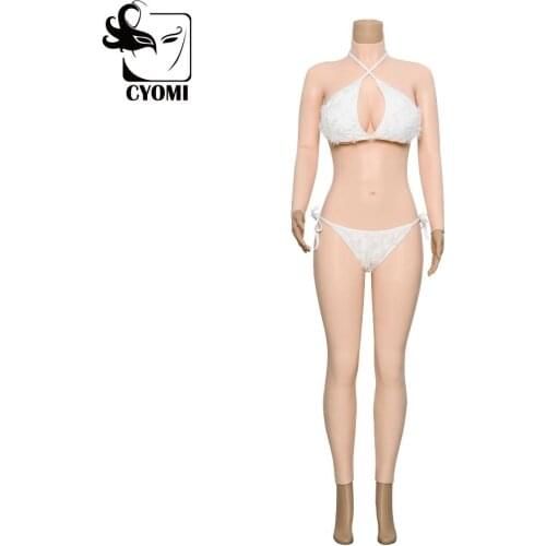 CYOMI Updated D Cup 9-point Silicone Bodysuit fake boobs Mimic a womans vagina for Drag Queen Transgender shemale for man 5G