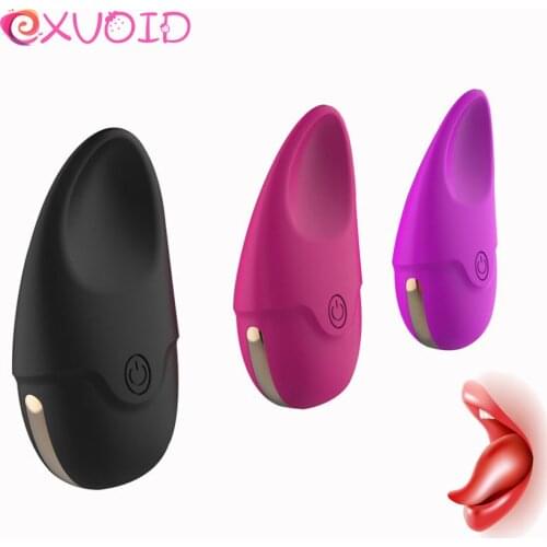 EXVOID Tongue Vibrator Sex Toys for Women Clitoris Licking Stimulator Silicone Masturbator Body Massage Breast Enlarge Vibrator