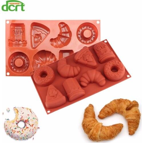 DIY Croissant Donut Mold Silicone Cake Mold Christmas Party Baking Tools For Cake Mousse Chiffon Chocolate Cake Decorating Tools