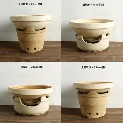 Commercial Japanese dry pot characteristic restaurant charcoal heating clay oven barbecue stove ceramic alcohol small pot boiler