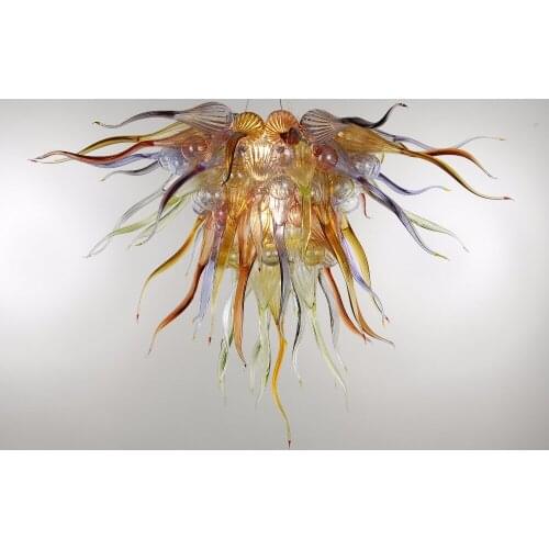 Pretty Artistic Coffee Bar Chihuly Glass Chandelier Lighting 120v/240v LED Bulbs