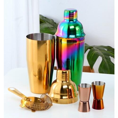 Stainless Steel Cocktail Set 3 Piece Bartender Kit Boston Shaker Wine Cup Cocktail Mixer Martini Shaker Barware Bar Set