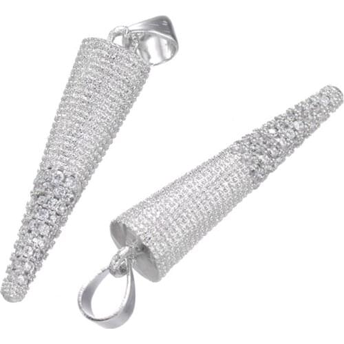 New Design Gold Rose gold color Copper Metal With Zircon Rhinestone Umbrella Shape Charms For Necklace Pendant women