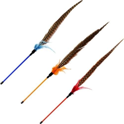 New Pet Cat Chasing Interactive Feather Toy Tease Cat Wand Toy For Solving Boredom And Exercise And Solving Boredom