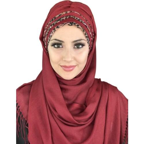 New Fashion Hijab Women Muslim Hijab 2021 Islamic Hijab Scarf Hat Scarf Red Shawl and Practical Shawl