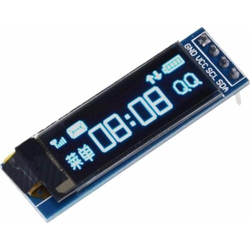 0.91 Inch OLED Module 0.91" White OLED 128X32 OLED LCD LED Display Module 0.91" IIC Communicate 4PIN