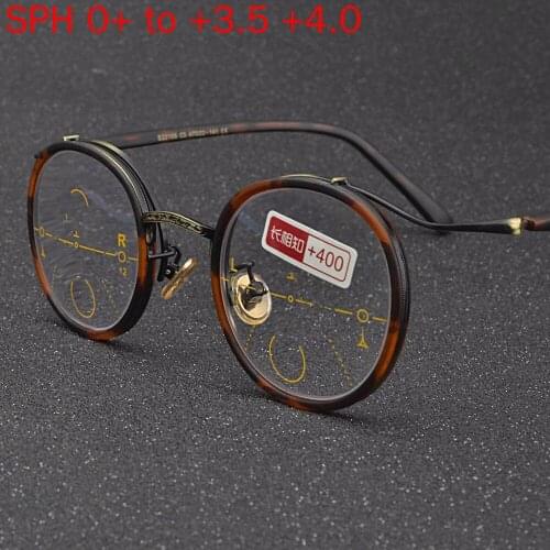 Blue Light Blocking Reading Glasses Women Men Round Progressive Bifocal Eyeglasses Near Far Sight Hyperopia Diopter Eyewear NX