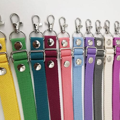 130cm Canvas Candy Color Bag Strap Adjustable Shoulder Strap All-match Rivet Reinforced Wide Webbing Strap Replacement Belt