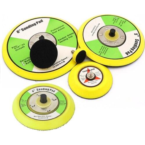 Polishing Sanding Disc Pneumatic Sander Backing Pads Hook And Loop Sticky Disk 1''- 6'' Sandpaper Sucker For Electric Grinder
