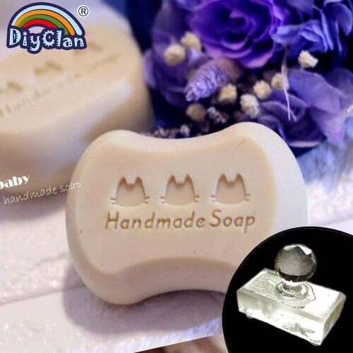 Cat Face Handmade Resin Soap Making Stamp Animal Transparent Diy Natural Organic Stamps Soap Seal With Handle Soap Chapter Tools