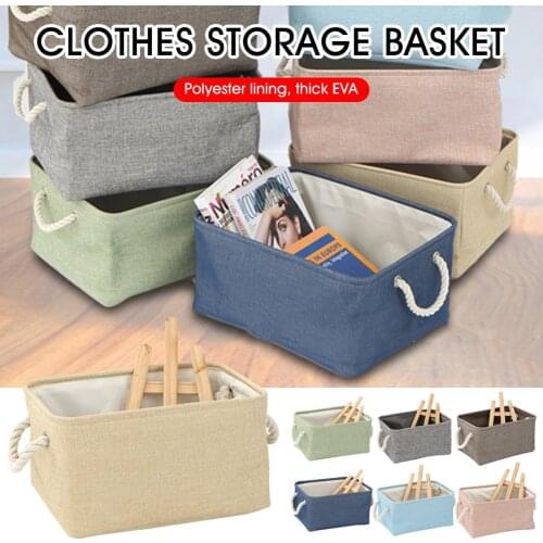 Folding Storage Basket Linen Storage Boxes Bins Fabric Organizer Office Bedroom Closet Toys Laundry Basket Container Drawer