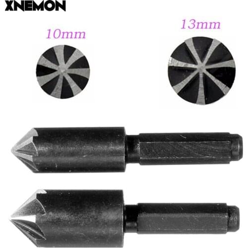 Newest 2pcs/set 10/13mm HCS Countersink Drill Bit 7 Flutes Counter Sink Chamfer Cutter 1/4" Hex Shank Electrical tools
