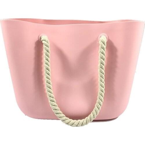 Womens Bag New Style Handbag Soft Silicone Waterproof Beach Large Capacity Bag For Shoes Take And Towel Shoulder Bag 2021