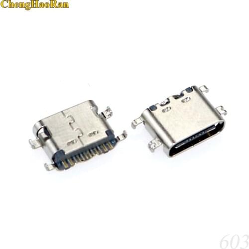 1pcs High speed data micro 3.1 usb DIY 16pin USB type-C for OUKITEL K10 mother Socket Connector SMT type charging interface