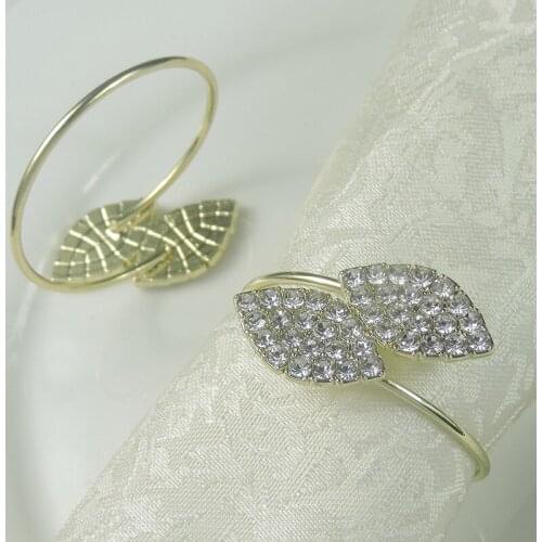 100pcs/lot crystal Diamonds Napkin Ring/Wrap Serviette Holder Wedding Banquet Party Dinner Table Decoration Home Decoration