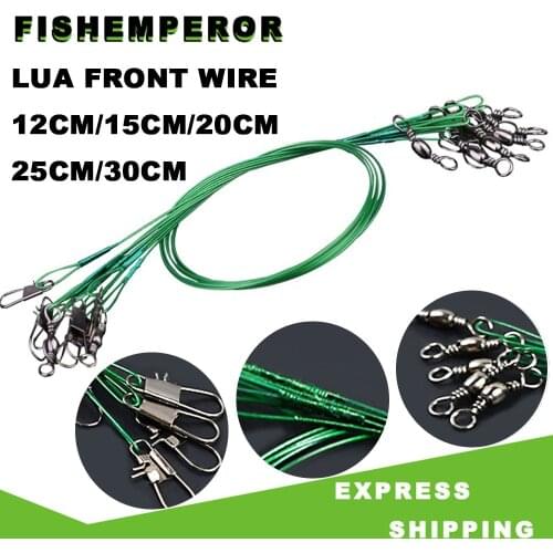 20Pcs Anti Bite Steel Fishing Line Wire Leader Stainless Steel 12CM - 30CM Fishing Accessory Swivel Connector Fishing Line