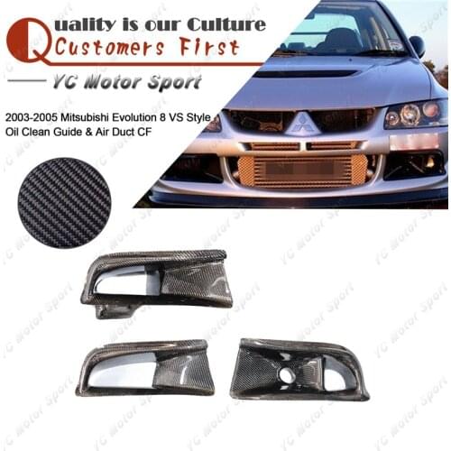 Car Accessories Carbon Fiber Air Duct & Oil Clean Guide Fit For 2003-2005 Evolution EVO 8 VS Style Oil Clean Guide & Air Duct