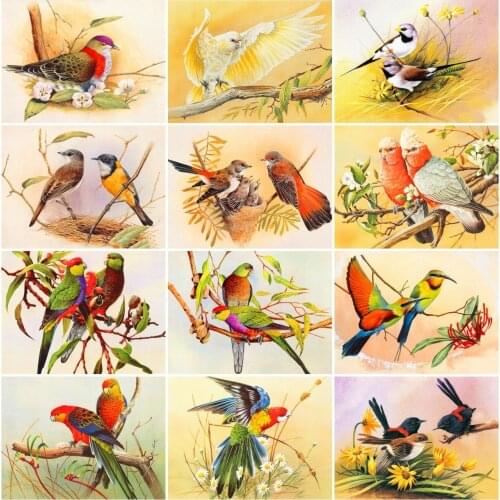 AZQSD Diamond Embroidery Bird Mosaic Handicraft Diamond Painting Animal Cross Stitch Picture Of Rhinestones Home Decoration