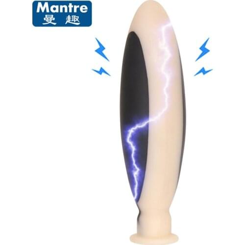 Electric Shock Large Anal Dildo Prostate Massager Vagina Butt Toy Accessories for Adults Gay Electro Sex Products
