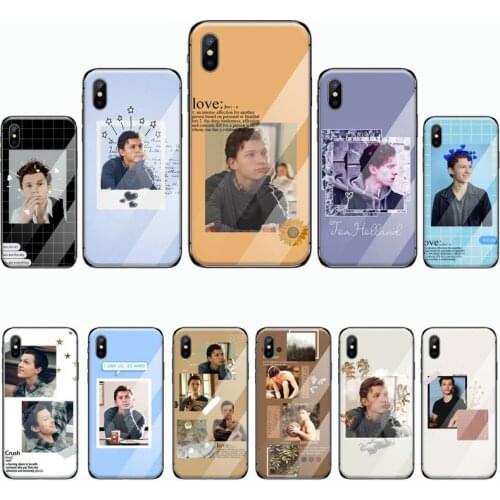 Tom Holland celebrity Actor Phone Case Tempered glass For iphone 5C 6 6S 7 8 plus X XS XR 11 PRO MAX