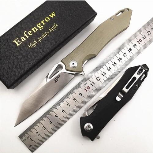 D2 Folding Knife Eafengrow EF934 EDC/Pocket Knife G10 handle Ball bearing outdoor camping hunting knife folding
