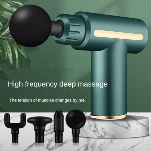 Massage Gun Electric Neck Massager Smart Hit Fascia Gun for Body Massage Relaxation Fitness Muscle Pain Relief 6 Speeds 4 Heads