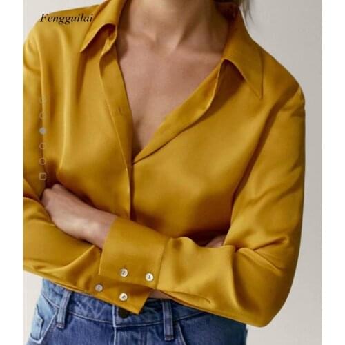 Fengguilai Womens Silk Shirts