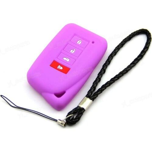 Purple Silicone Case Cover Fit For Lexus Remote Smart Key 4 Buttons HYQ14FBA LE4SHUP HYQ14FBA 1551A-14FBA 89904-30A31