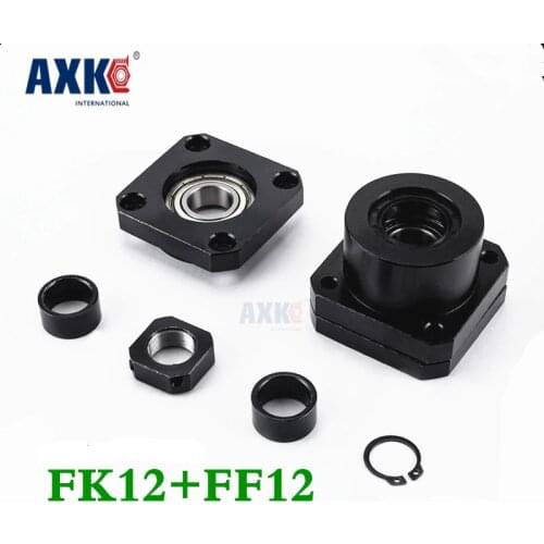 FK12 FF12 Support for 1605 1604 1610 set :1 pc FK12 Fixed Side +1 pc FF12 Floated Side CNC parts Woodworking Machinery Parts