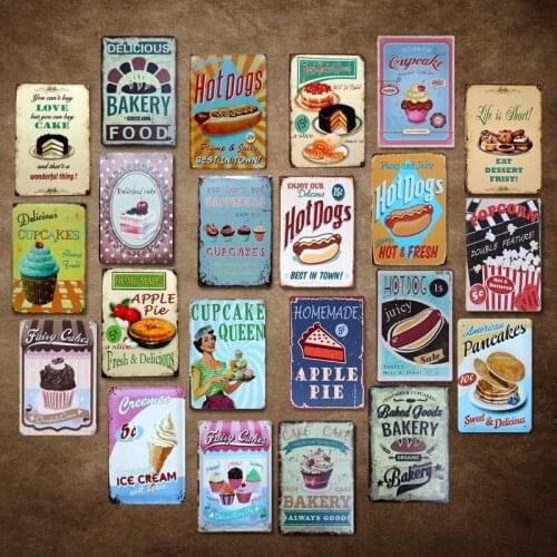 CUPCAKE DAILY FRESH Vintage Tin Sign Bar pub home Wall Decor Retro Metal Art Poster